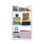Étagères de rangement emboîtables à 3 niveaux Nandor en plastique, 76 x 36 x 97 cm, blanches