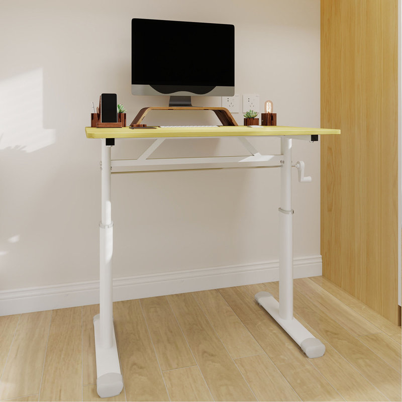 Bureau d'étude réglable adapté aux enfants et aux adultes, bureau à domicile multifonctionnel réglable en hauteur, design compact, dimensions du bureau: 60 cm x 80 cm, cadre avec tablette