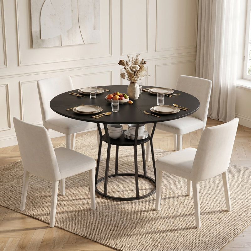Pine Dining Table, Black