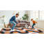 Tapis abstrait lavable intérieur / extérieur Kivett-856349453