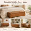 Banc de rangement en similicuir 60 po-1558685633