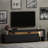 Modern Anthracite TV Stand with LED Lights, 63.8 x 20.9 x 14.6 inches | 100% Melamine Coated Particle Board, Thickness: 0.7 inches | Wall-Mountable, Multiple Shelves for Storage, Stylish & Functional Design-2119918879