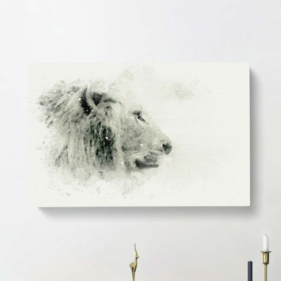 A Lion In Abstract - Wrapped Canvas