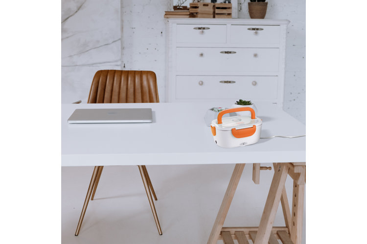white bento box on white desk