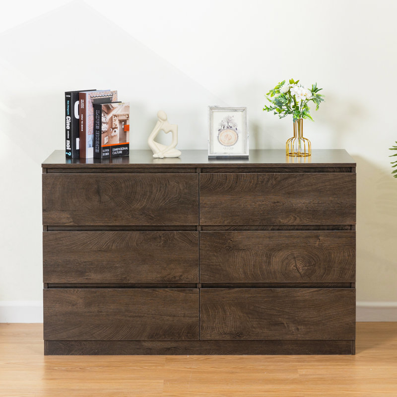 Marrietta 45.24'' W 6 - Drawer Dresser, Gray