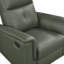 Fauteuil inclinable et pivotant en cuir vert-1306528970