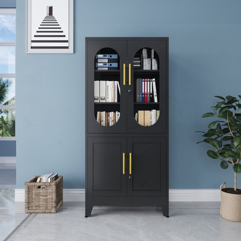 Modern style metal cabinet, Black