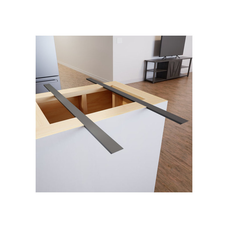 Support de support pour îlot double face en fibre de carbone avec barre de carbone The Original, 0.4" x 2" x 44"