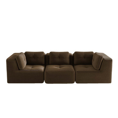 Modern Modular Sectional Sofa with Deep Seat and No Assembly Required