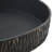 Textured Metal Pedestal Accent Tray for Home Decor - Decorative Coffee Table Centerpiece Display for Dining Entryway Organizer - 14", Black