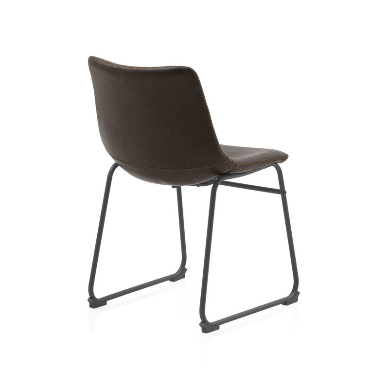 Upholstered Dining Chair, Dark Brown
