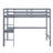 Twin Elevated Wooden Loft Bed, Comprehensively Fitted With Safety Railing, Integrated Desk, And Step Ladder-425410098