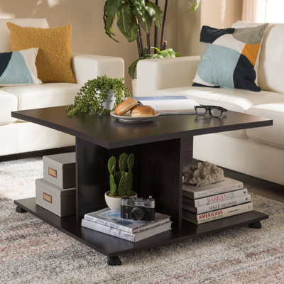 Wheel Coffee Table with Storage