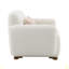 Fauteuil d'appoint Darius Beige Boucle avec 1 coussin décoratif