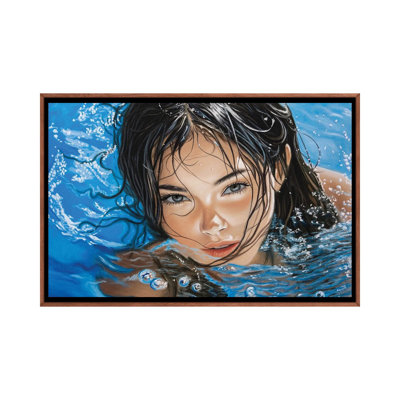 «Swimmer», reproduction d'art sur toile encadrée