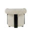 Fauteuil d'appoint incurvé en polyester Jessa