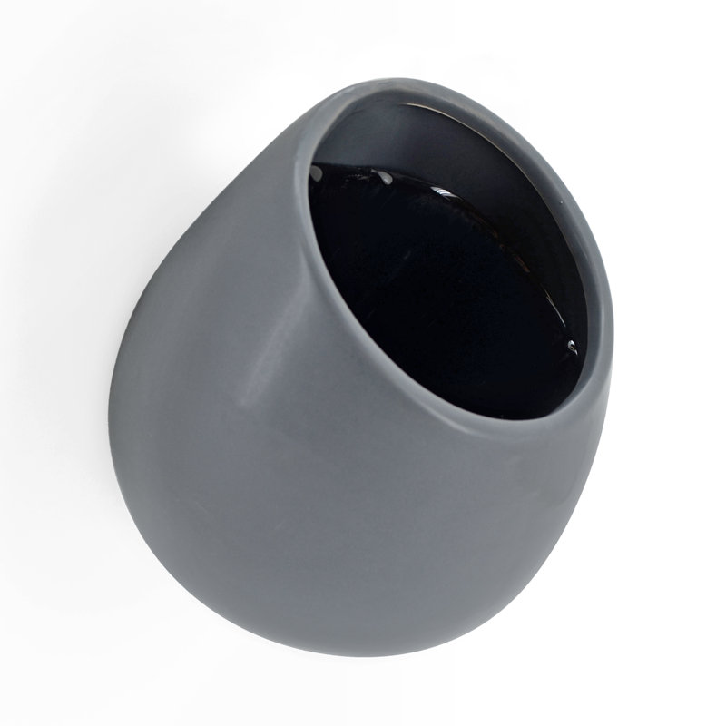 Jardinière murale Hilaria, Matte Dark Gray, H 6,5 po x l 5,5 po x P 5 po