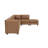 34.50×120.00×90.00 Inch Faux Leather Modular Sectional Sofa, Custom Layout & Detachable Cushions, Faux Leather Couch With Plastic Legs For Living Room Brown