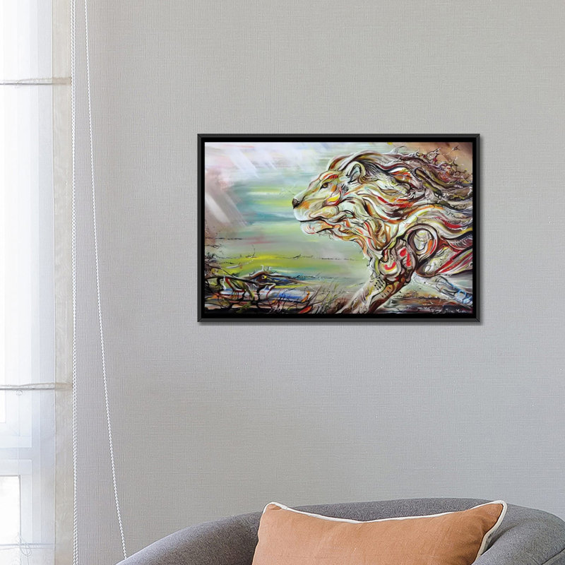 Modern & Contemporary, 18" H x 26" W x 1.5" D, Black Framed Canvas, No Mat