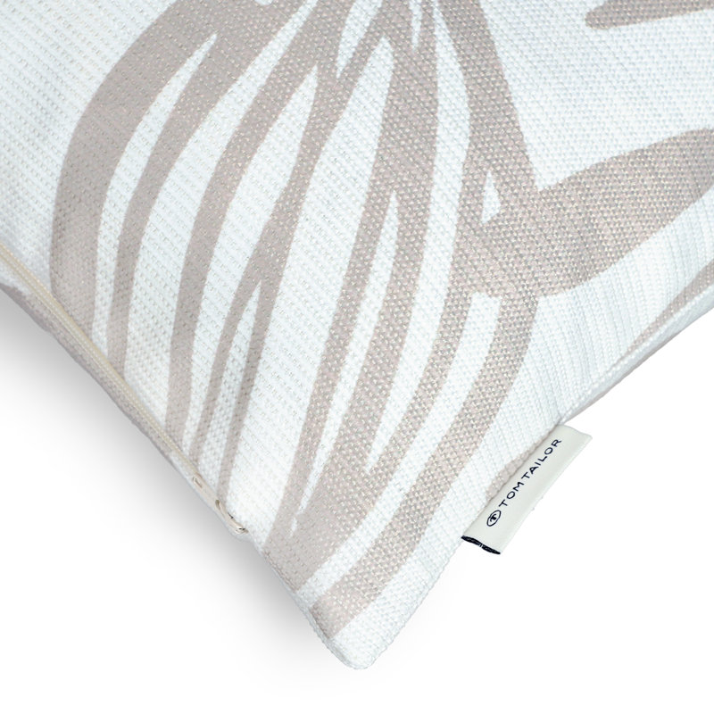 Floral Square Throw Cushion Cover, Beige