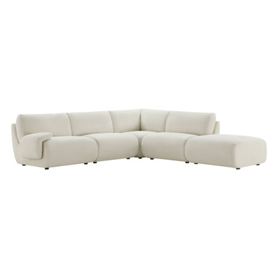 Vickey  4 - Piece Upholstered Modular Sectional With Ottoman