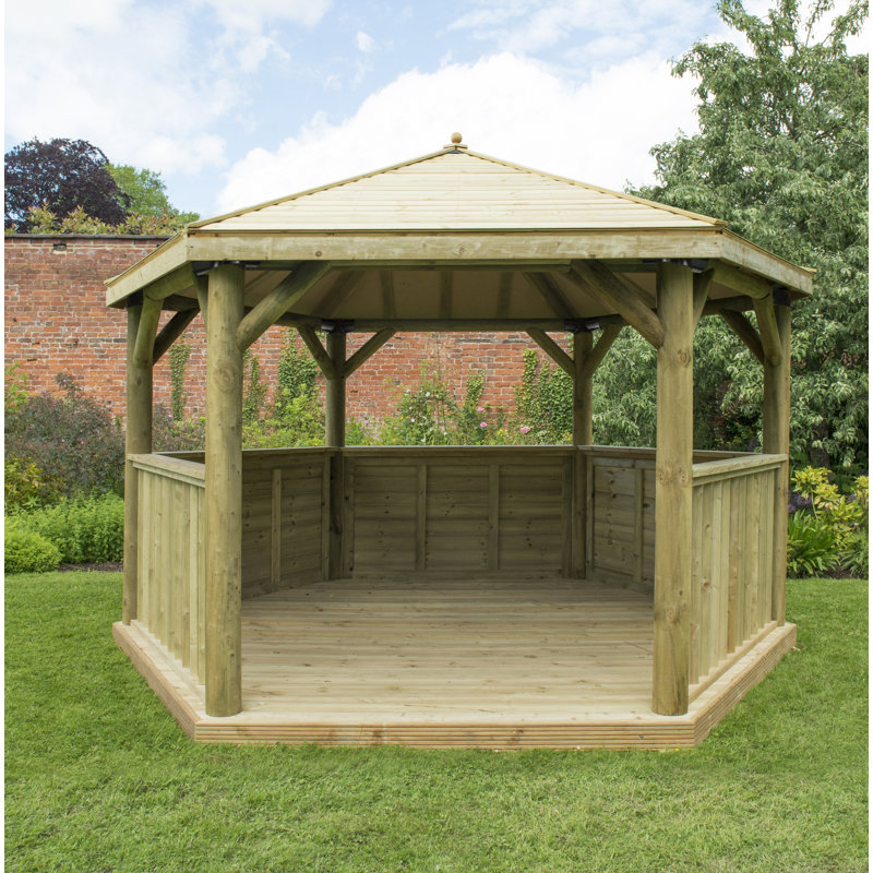 4.5 x 4m Wooden  Gazebo with Timber Roof with Installation Service