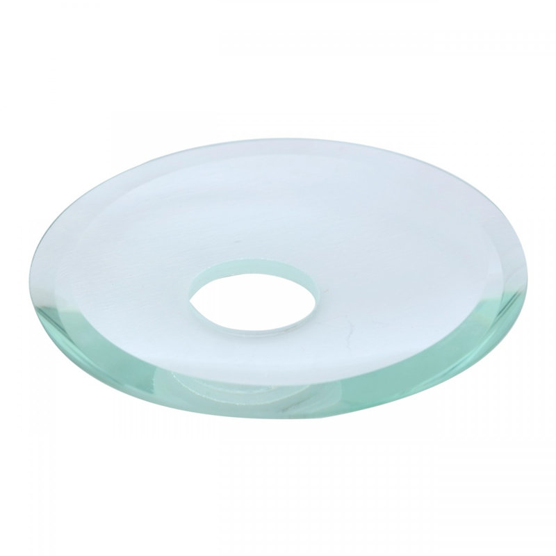 Assiette à disque en verre à robinet en cascade de rechange, Transparent