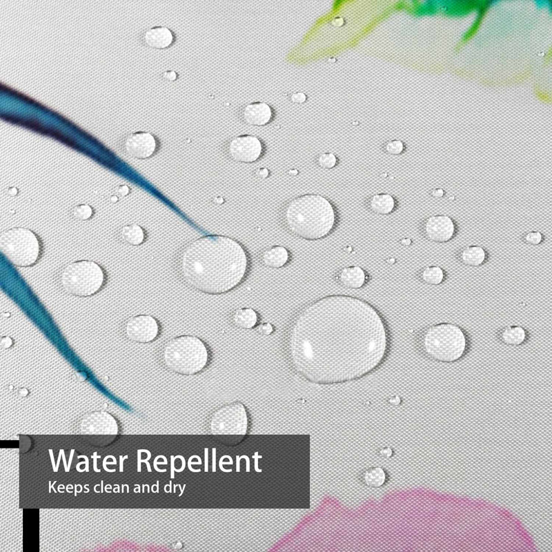 Rideau de douche tropical à motif aquarelle tropical avec 12 crochets Tropical Monstera, L 72 po x l 72 po