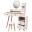 Table de coiffeuse avec miroir à DEL et tiroirs - Style moderne, grand espace de rangement L31,5 po - 43,2 po x l 15,8 po x H 48,1 po
