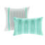 Édredon pour lit simple / simple Elegant: imprimé gris, passepoil, 2 coussins décoratifs, taies décoratives, literie élégante lavable à la machine: bride-118740029