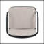 Fauteuil club d'extérieur en PP, structure noire avec coussin beige, ensemble de 2-1232698360