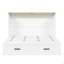 Grand lit escamotable style ferme avec station de charge, lit plateforme pliable avec grand tiroir de rangement-711432180