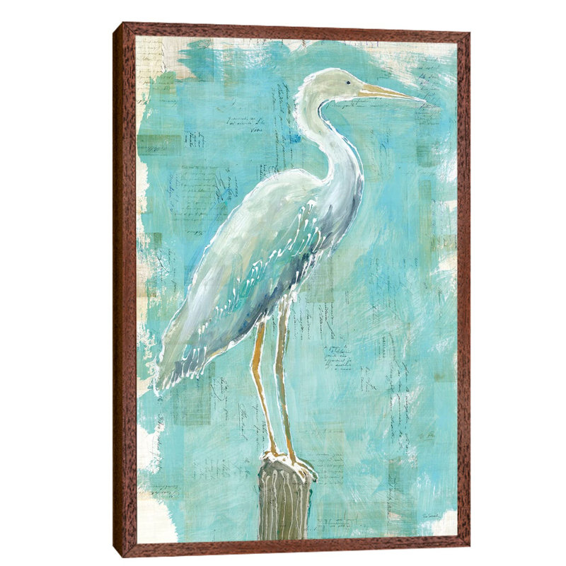 Coastal Egret I 1 Piece Painting on Canvas, 152.5 cm H x 101.5 cm W, Classic Wood Floater Framed
