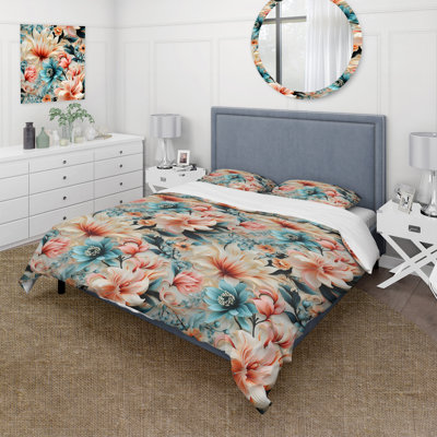 Ensemble de housse de couette en microfibre rose et bleu
