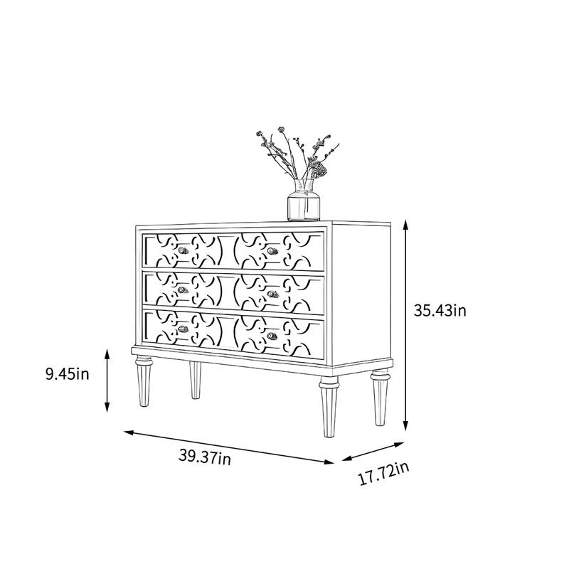 Armoire de rangement multifonctionnelle, Doré