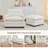 Deloni 41"W Upholstered Chenille Accent Chair with Ottoman Set for Living Room with 2 Pillow-210697150