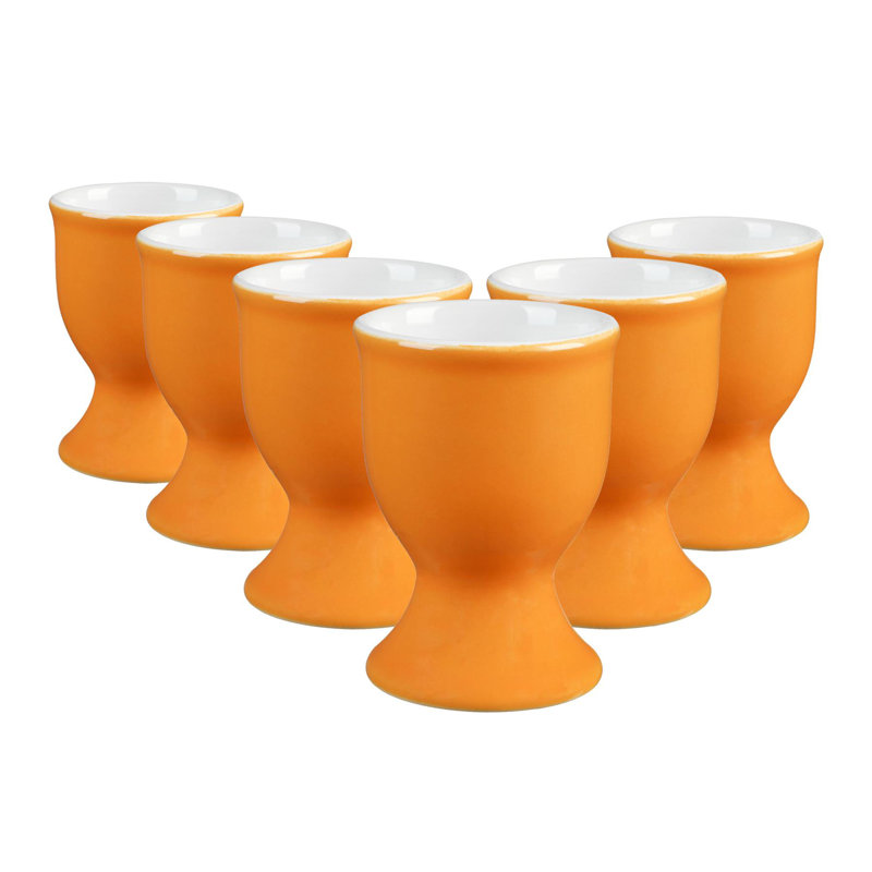 Argon Tableware Porcelain Egg Cup, Yellow
