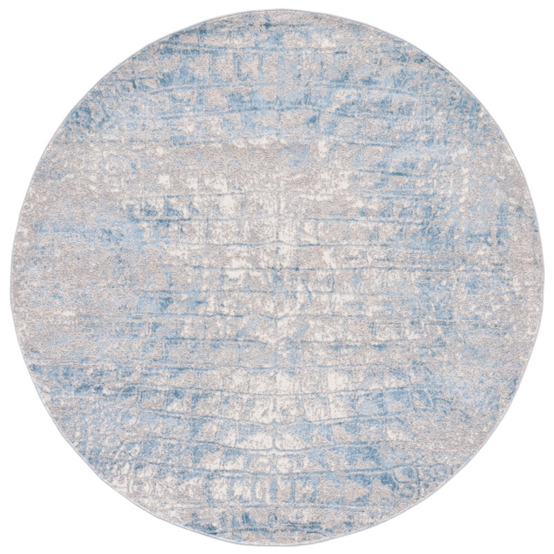 Lagoon Performance Abstract Rug, Round 6'7"