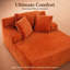 Fauteuil de lecture surdimensionné en fausse fourrure