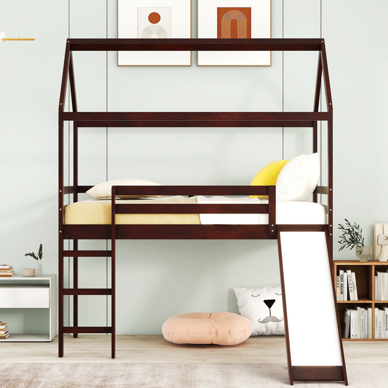 Lit pour enfant Hamadi, Simple, Espresso
