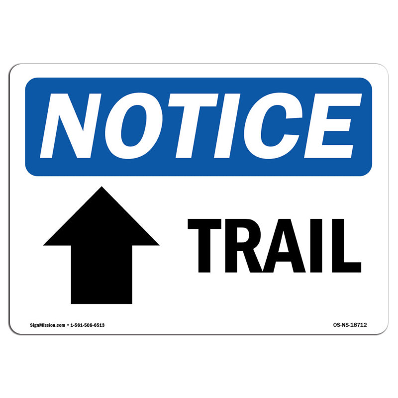 Panneau fléché Trail Up