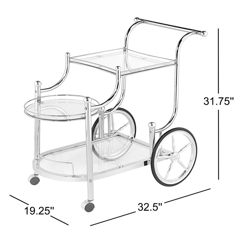 Rommel Metal Bar Cart