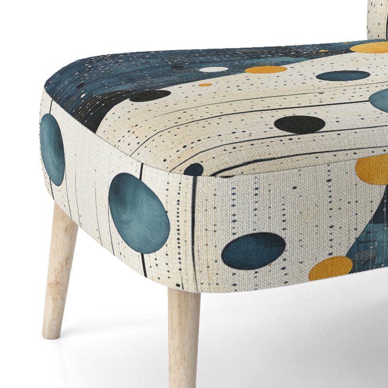 Chaise d'appoint rembourrée bleu sarcelle Mid Century Minimalist Rain I - minimaliste minimaliste