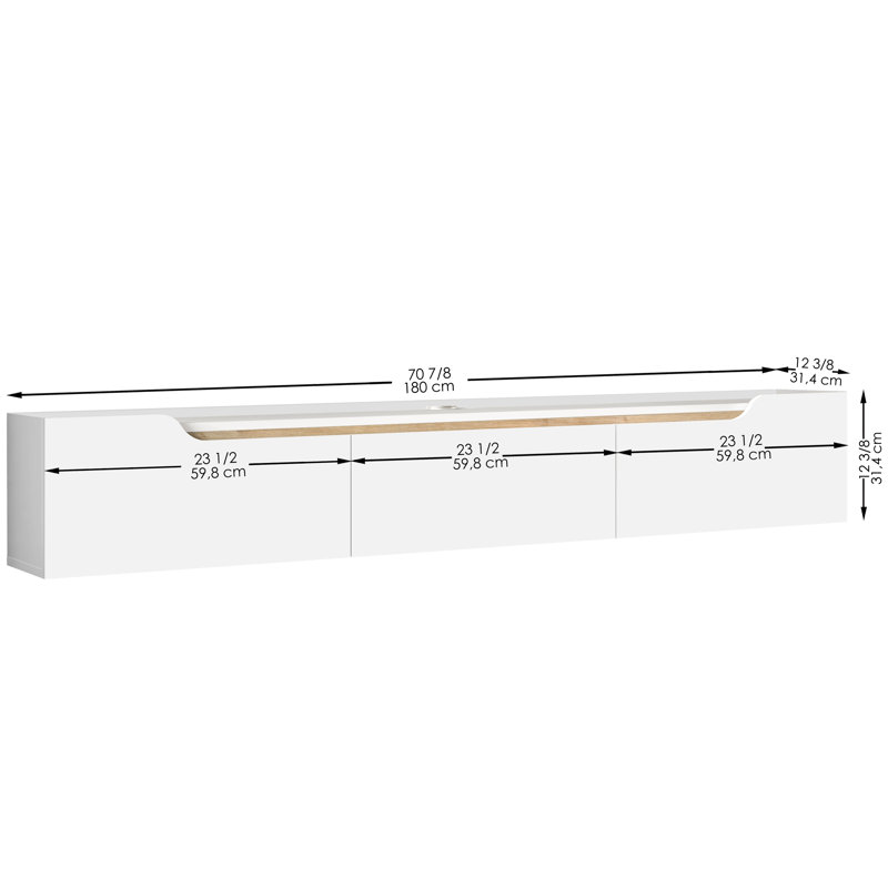 Luna TV Stand for TVs up to 78", White