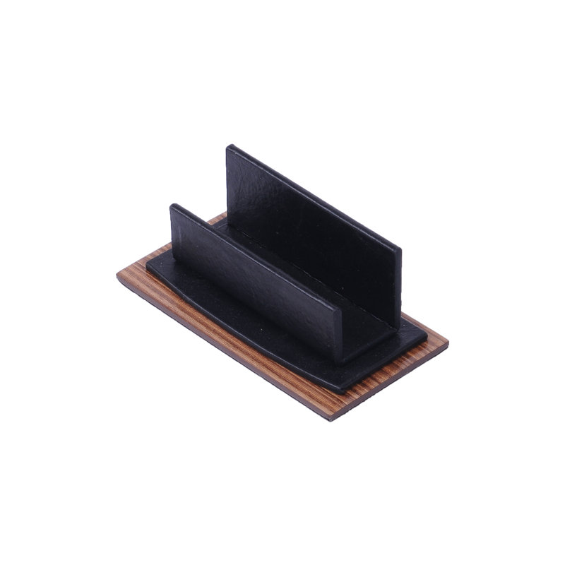 Michihiro Leather / Faux Leather Desk Organiser Set, Black