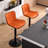 Denan Swivel Adjustable Height Bar Stools, Faux Leather Modern Bar Stools, Upholstered Counter Stool-452764890