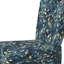 Chaise d'appoint rembourrée de style campagnard blanc et bleu avec motif zen