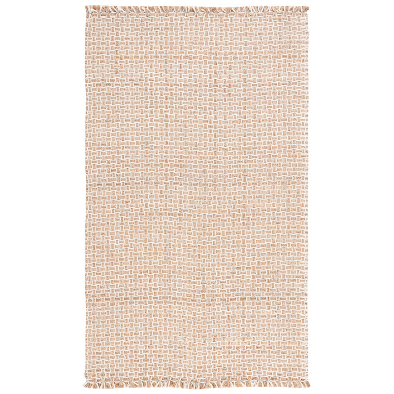 Datto Hand Woven Jute/Wool Rug in Natural/Ivory, Rectangle 8' x 10'