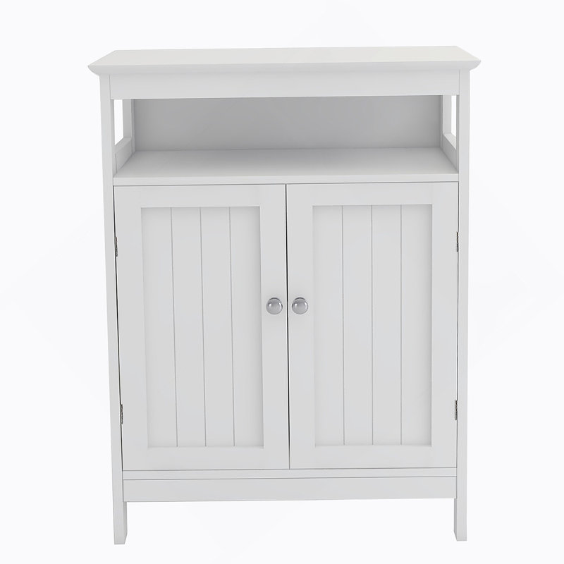 Bathroom Standing Storage With Double Shutter Doors Cabinet
