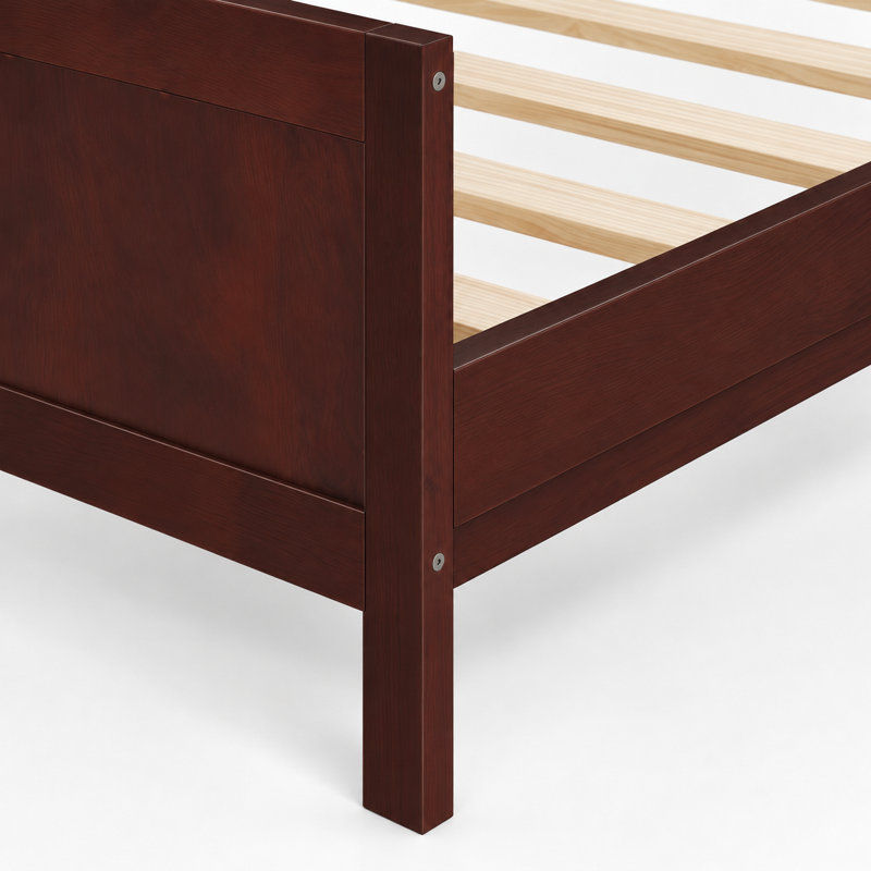 Solid Wood, Lit simple, Noyer foncé